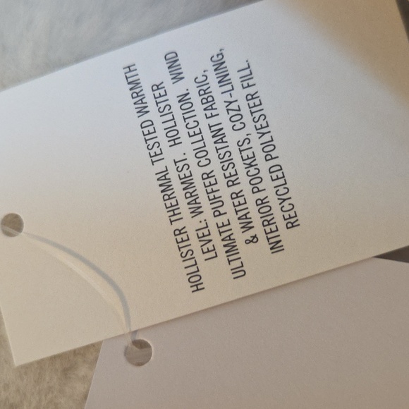 Hollister Beige Puffer Jacket with Hood - Picture 11 of 11